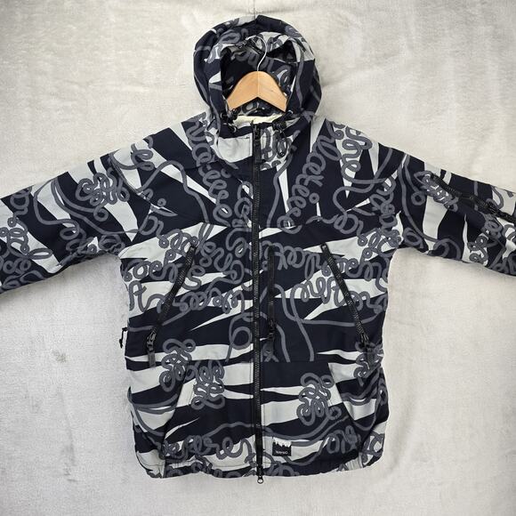 WESC Hooded Jacket Mens Medium Lester Lasso AOP Y2K Snowboard Skater Vintage - Picture 2 of 16